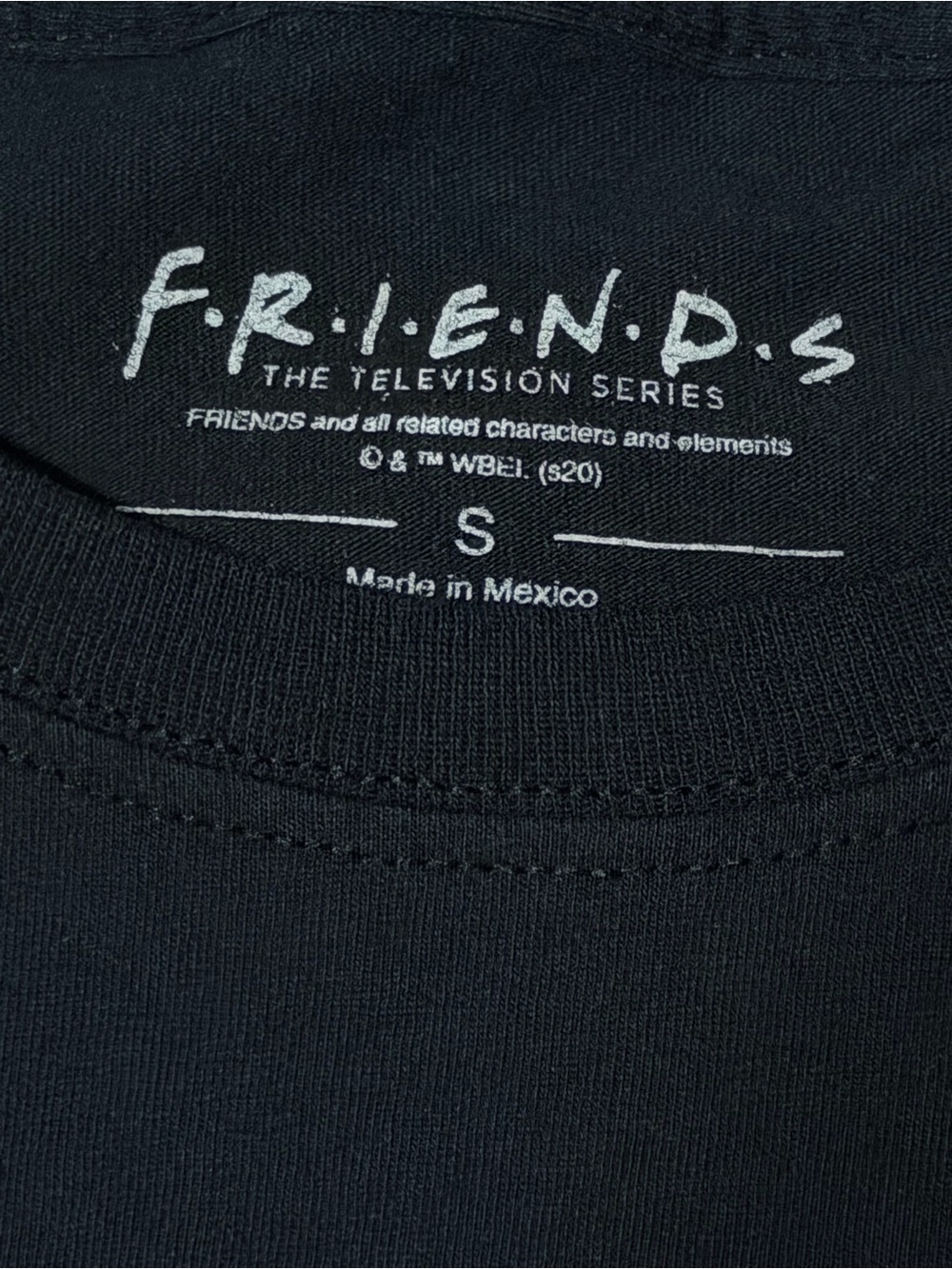 FRIENDS Central Perk Black Cropped Long Sleeve Tee with Multicolor Logo size S - Picture 6 of 7